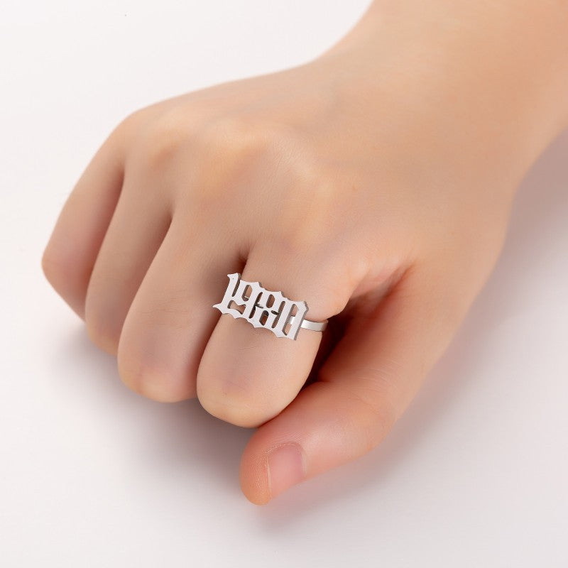 Números Arábigos Anillos De Titanio al por mayor